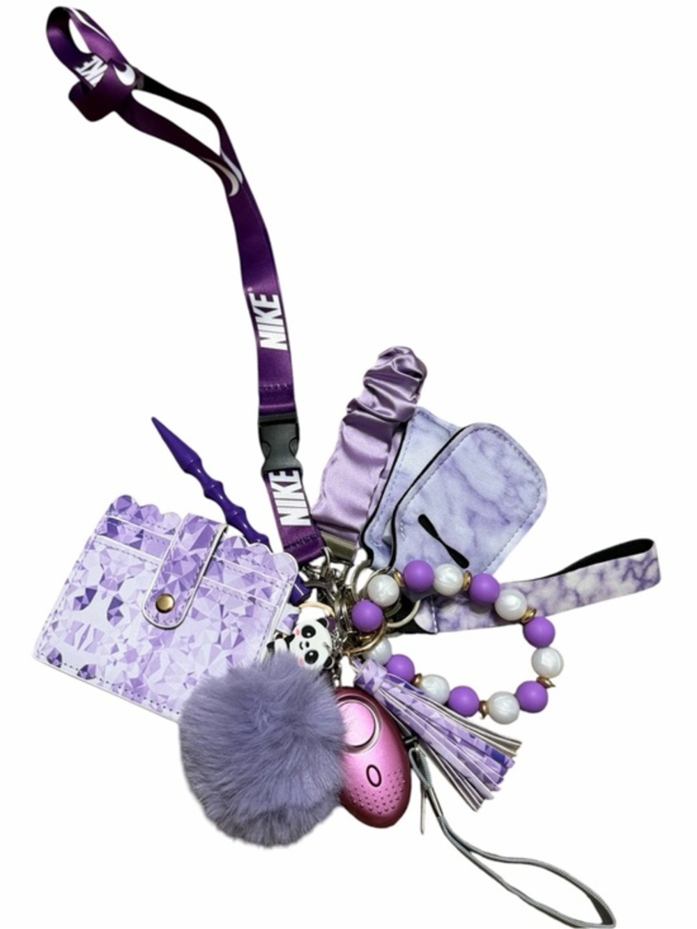 Nike Purple Keychain & Accessory safety Set - Lavender Mix